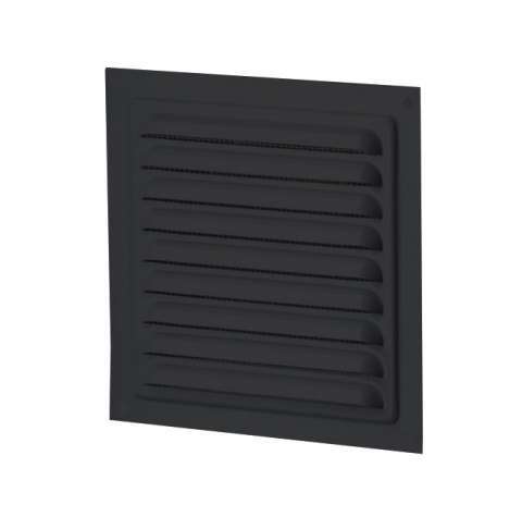Решетка металлическая черная матовая ERA 1515МЭ ЧМ 150х150мм