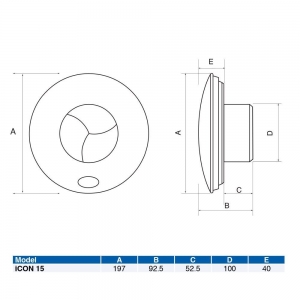 Вентилятор накладной Airflow iCON ECO 15 Sandstone