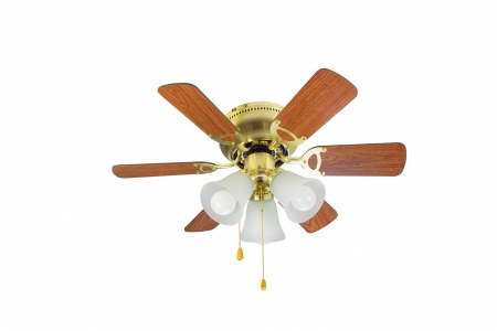 Потолочный люстра-вентилятор Dreamfan Fast Satin Brass 76